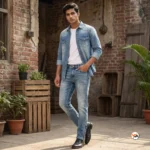 Essential Light Blue Men Denim Jeans – light blue men denim jeans – photo 1