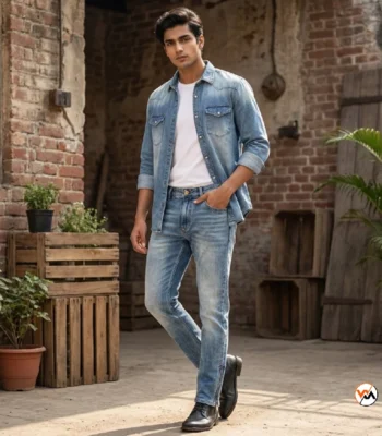 Essential Light Blue Men Denim Jeans – light blue men denim jeans – photo 1