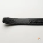 Essential Mens Black Belt with Golden Brand Logo – Mens Black Belt – photo 4