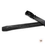 Essential Mens Black Belt with Golden Brand Logo – Mens Black Belt – photo 5