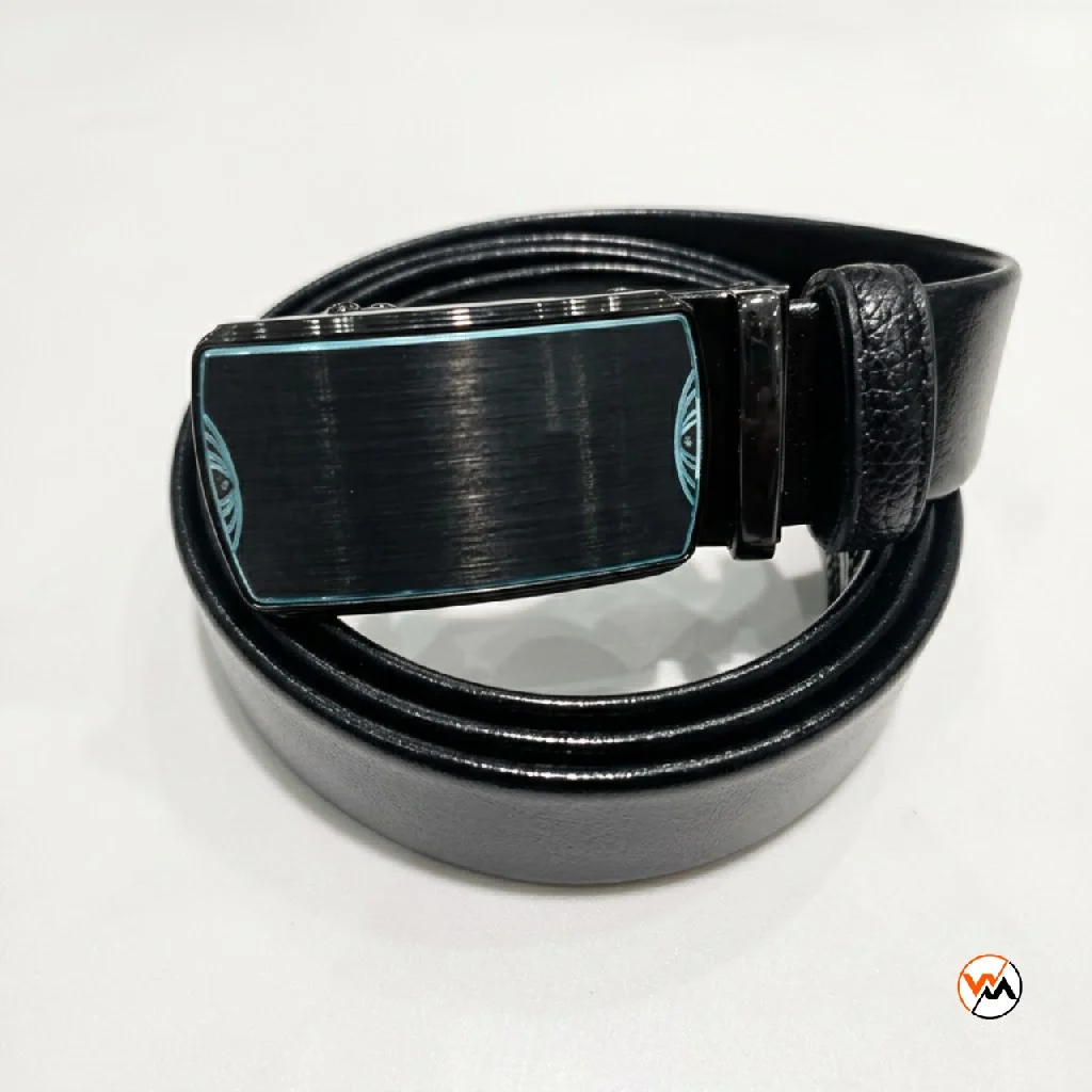 Essential mens leather belt featuring an automatic buckle design – mens leather belt – photo 1