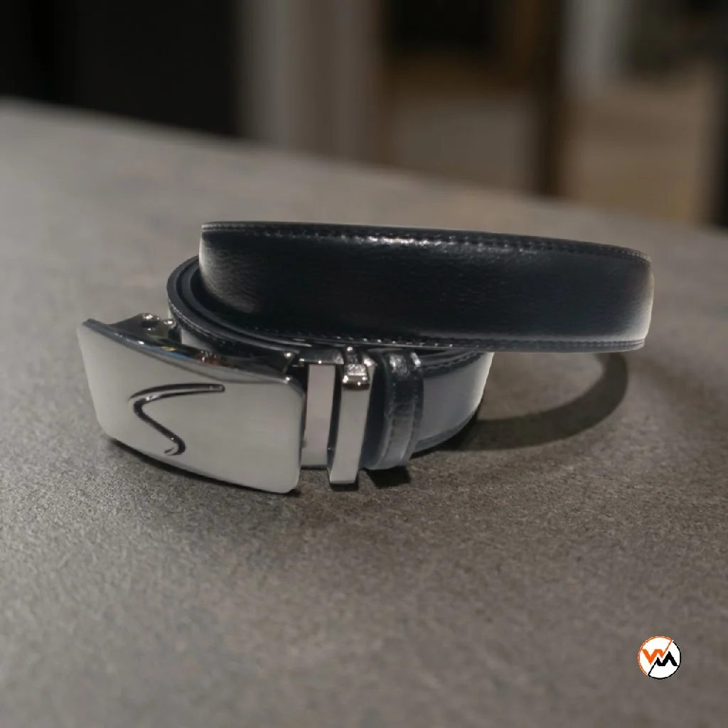 Exclusive Mens Black Belt with Metal Buckle – Mens Black Belt – photo 1