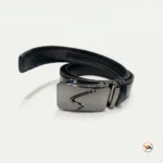Exclusive Mens Black Belt with Metal Buckle – Mens Black Belt – photo 2