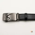 Exclusive Mens Black Belt with Metal Buckle – Mens Black Belt – photo 3