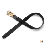 Mens belt featuring exclusive horse buckle and black leather strap – mens belt – photo 5