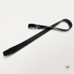 Mens black belt with shiny silver buckle – Mens black belt – photo 5