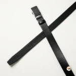 Mens black leather belt featuring an elite metallic buckle design for formal wear. – mens black leather belt – photo 5