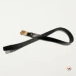 Mens black leather belt featuring an exclusive golden horse buckle for formal wear – mens black leather belt – photo 5
