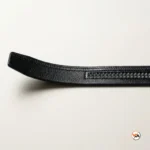 Mens Black Leather Belt with Jaguar Buckle – mens black leather belt – photo 4