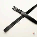 Mens Black Leather Belt with Jaguar Buckle – mens black leather belt – photo 5