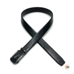 Mens Black Leather Belt with Ultimate Jaguar Buckle – mens black leather belt – photo 1