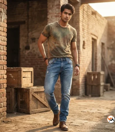 Men's Classic Blue Denim Jeans - Ultimate Slim Fit – blue denim jeans – photo 1