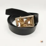Mens Eagle Buckle Iconic Black Belt – mens black belt – photo 2