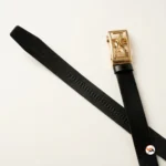 Mens Eagle Buckle Iconic Black Belt – mens black belt – photo 5