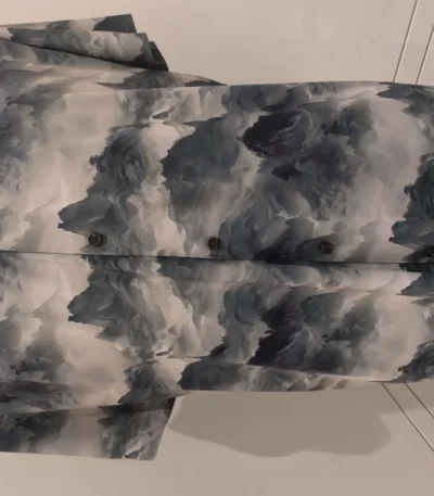 Mens Printed Shirt Signature Mountain Motif Casual Top – printed shirt – photo 1