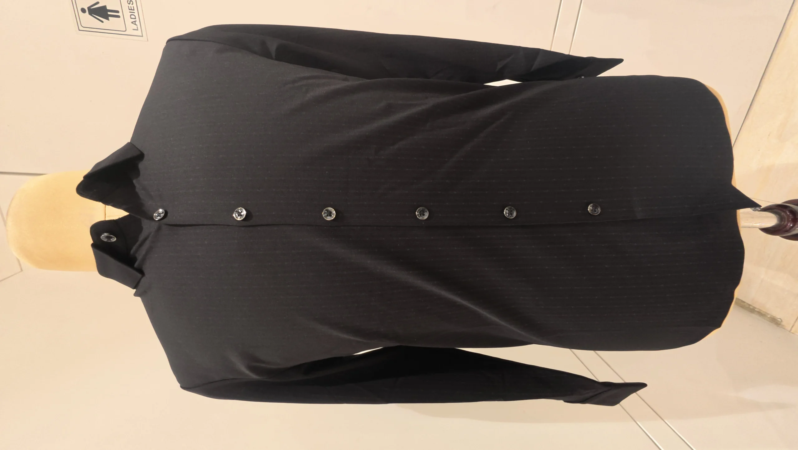 Ultimate Black Formal Shirt for Men with Pinstripes – black formal shirt – photo 1