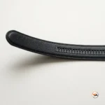 Ultimate black leather belt for men with modern metallic buckle – black leather belt – photo 4
