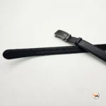 Ultimate black leather belt for men with modern metallic buckle – black leather belt – photo 5