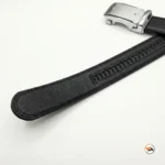 Ultimate black leather mens belt with metal buckle – black leather mens belt – photo 4