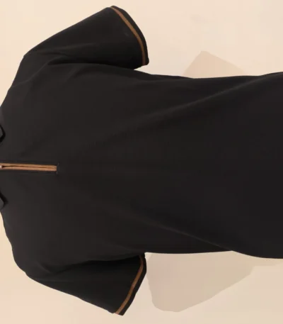 Ultimate Black Polo T-Shirt with Contrast Trim – black polo t-shirt – photo 1