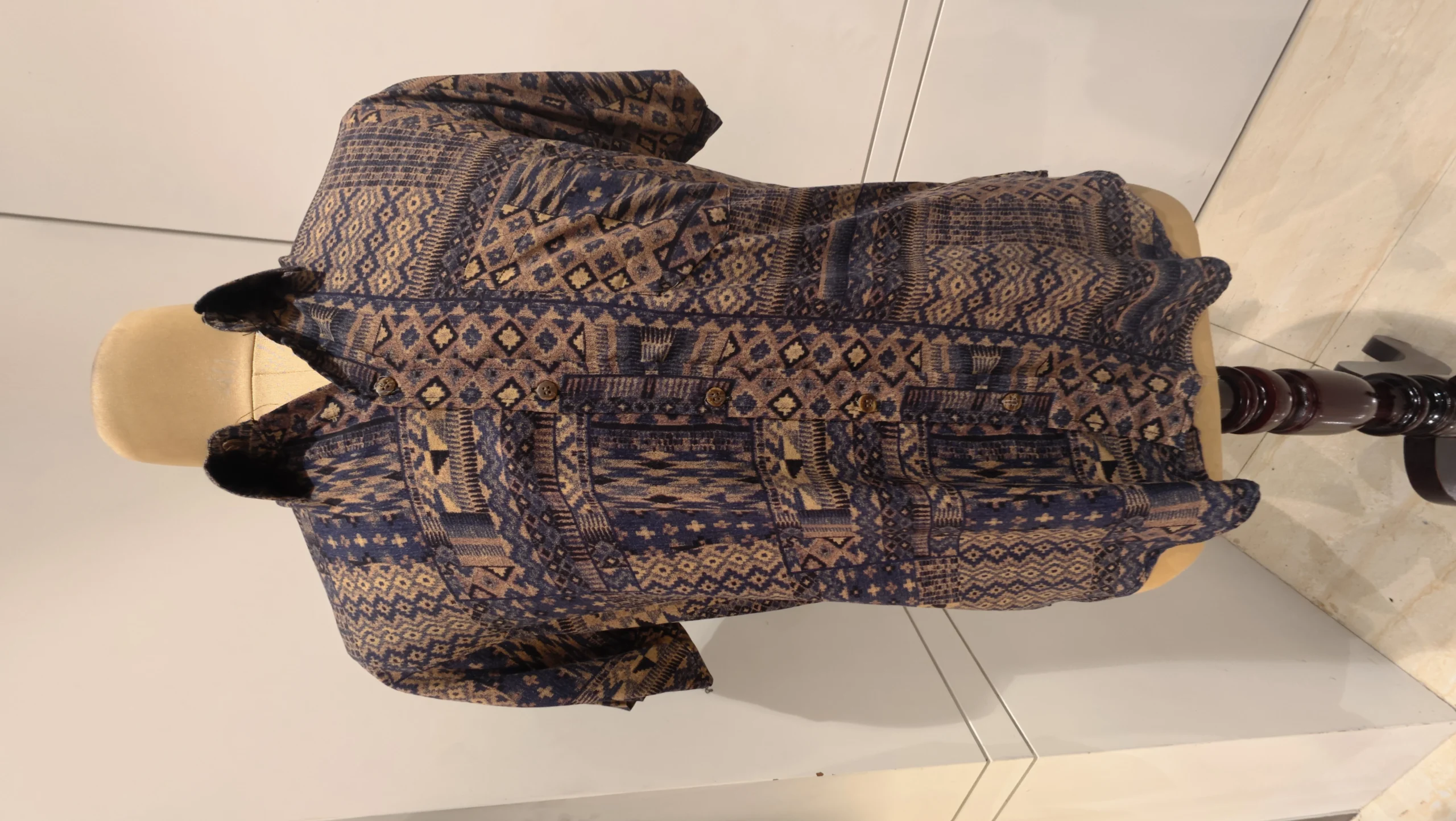 Ultimate geometric print shirt featuring classic button front styling – geometric print shirt Ultimate geometric print shirt featuring classic button front styling – geometric print shirt – photo 1