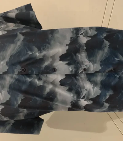 Ultimate Printed Shirt for Men in Blue Abstract Style – printed shirt – photo 1