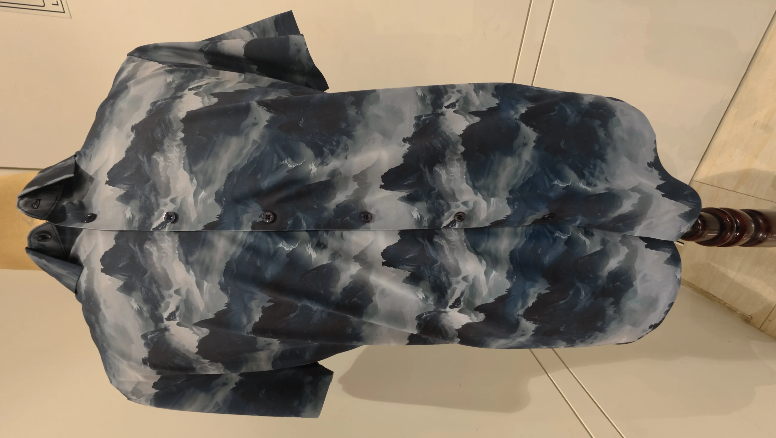 Ultimate Printed Shirt for Men in Blue Abstract Style – printed shirt Ultimate Printed Shirt for Men in Blue Abstract Style – printed shirt – photo 1