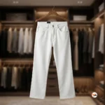 White jeans for men featuring an essential tailored cut – white jeans – photo 2